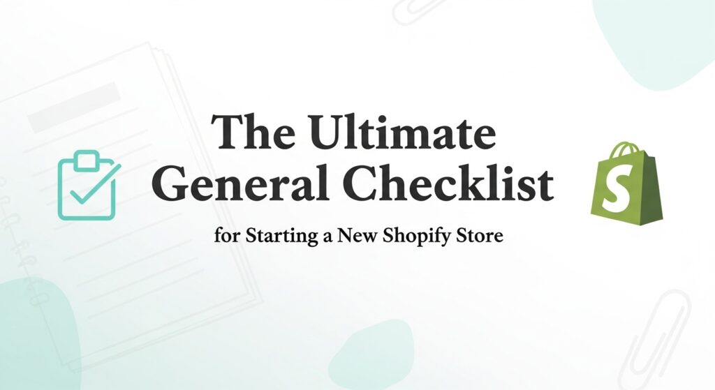 The Ultimate General Checklist for Starting a New Shopify Store